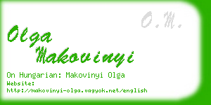 olga makovinyi business card